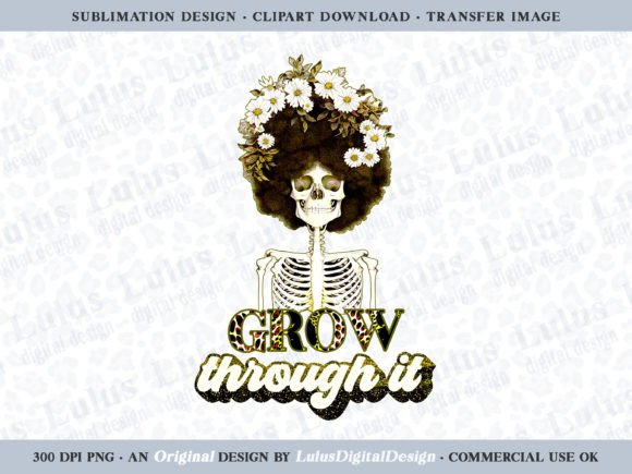 Breathing Life into Art: The Yellow Floral Afro Skeleton Sublimation Design That Inspires Growth