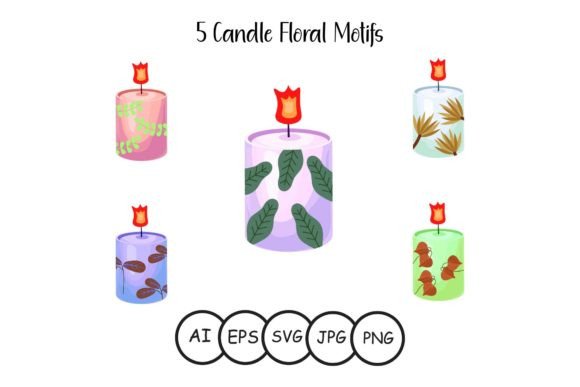 Candle Floral Motifs: Bring Warmth and Nature to Your Work