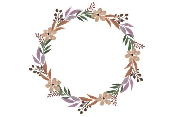 Circle Frame with Pink and Brown Floral — The Watercolor Illustration That Transforms Creative Projects