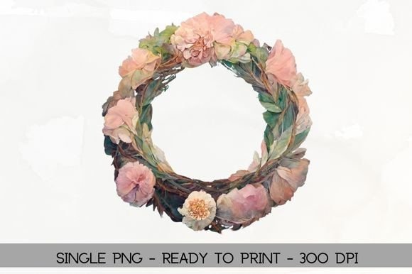 Decoding the Watercolor Blush Pink Floral Wreath as a Design Asset
