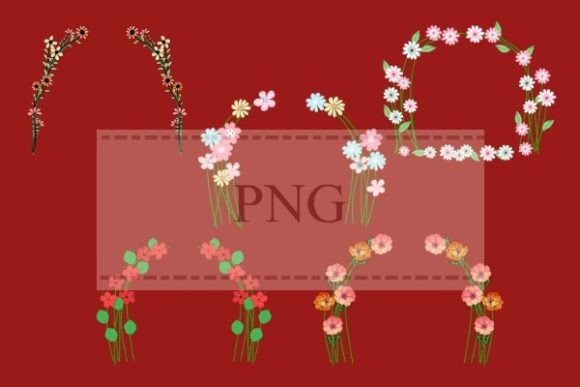 Floral Frame PNG: Cute Flower Clip Art for Modern Makers