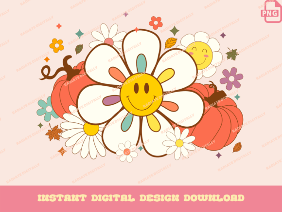Groovy Floral Fall Illustration: A Playful Way to Refresh Your Seasonal Projects