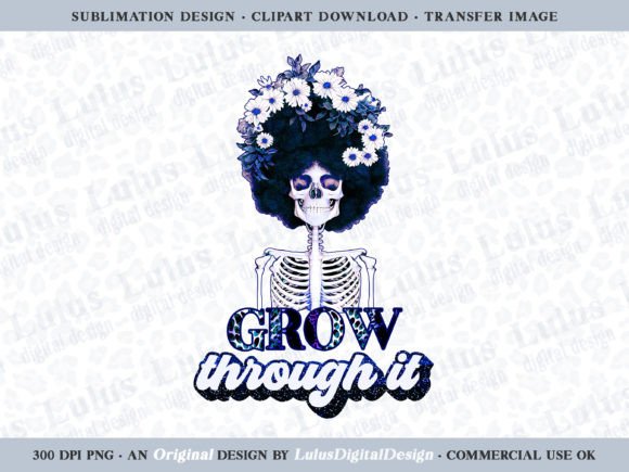 Sublimation Design Skeleton Floral Afro: Art That Inspires Through Every Season