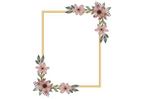 Subtle Romance: Designing with a Dusty Pink Floral Frame for Wedding Cards